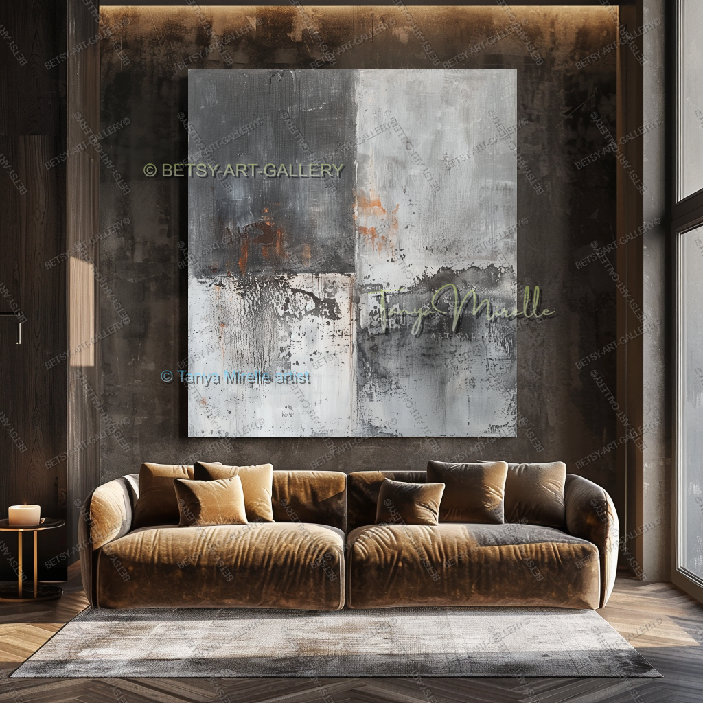 Urban Current - Architectural Abstract Painting for Home or Office