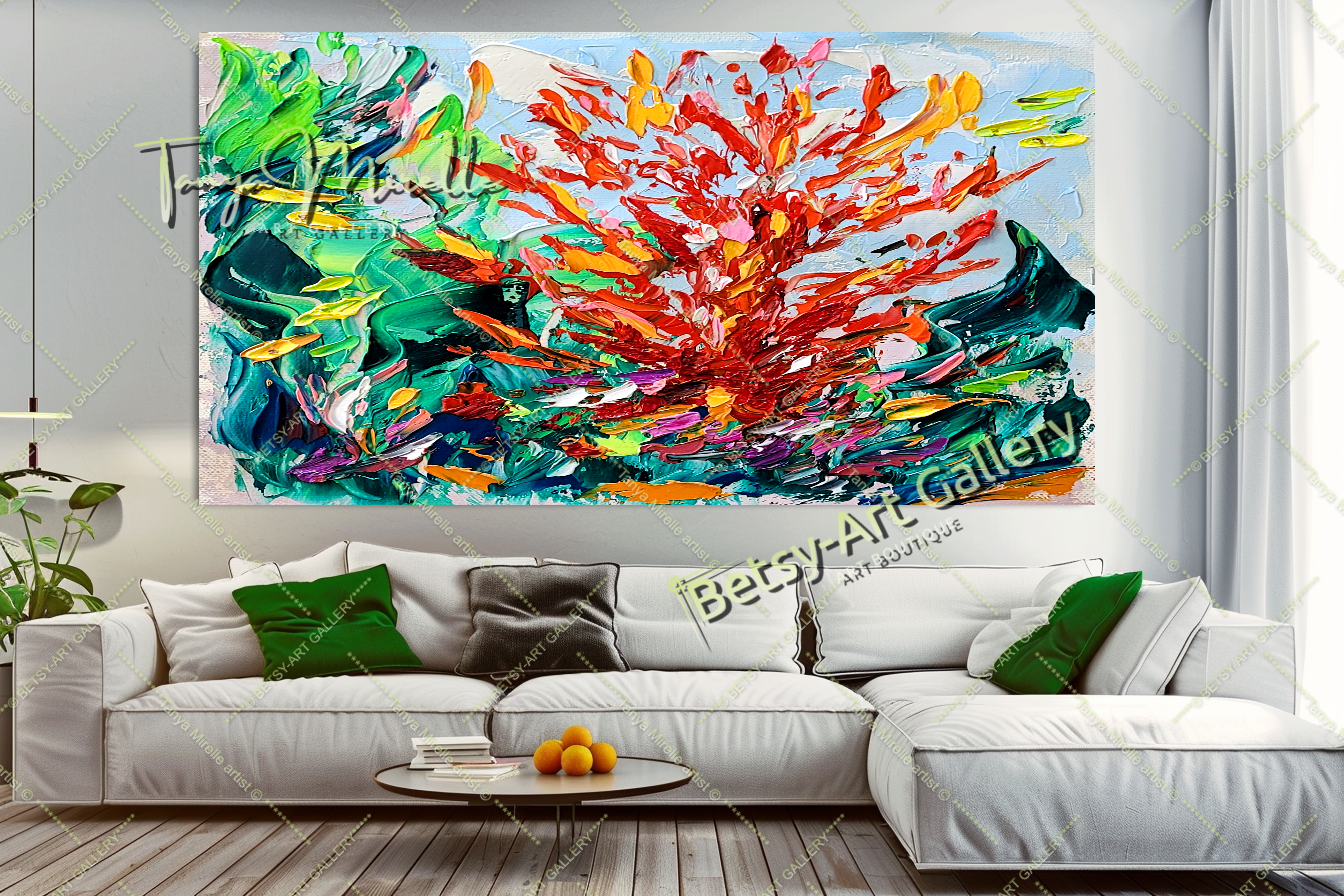 {{ product.title }} canvas artwork by Tanya Mirelle – modern wall decor – original artwork for home, living room, office, or gallery