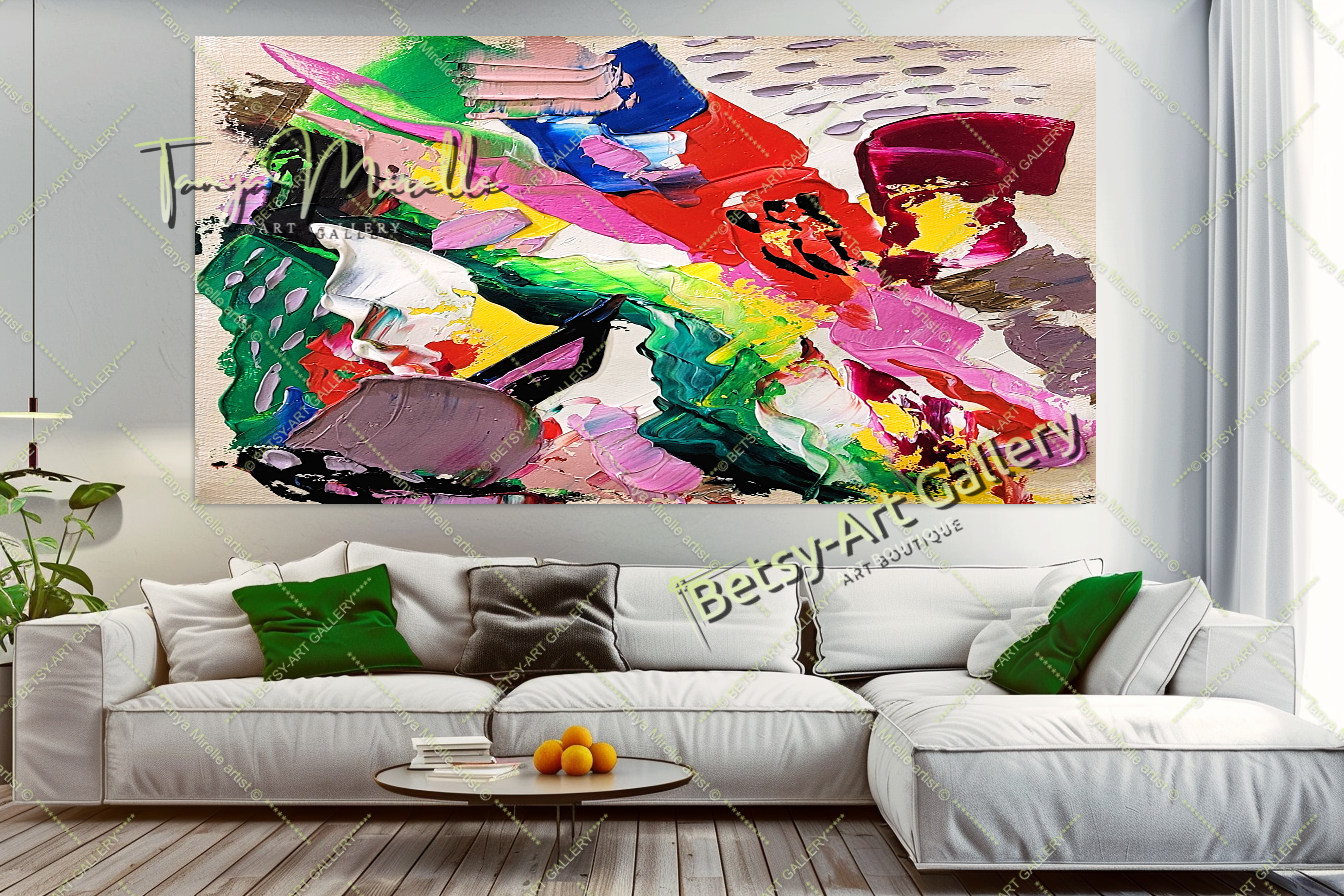 {{ product.title }} canvas artwork by Tanya Mirelle – modern wall decor – original artwork for home, living room, office, or gallery