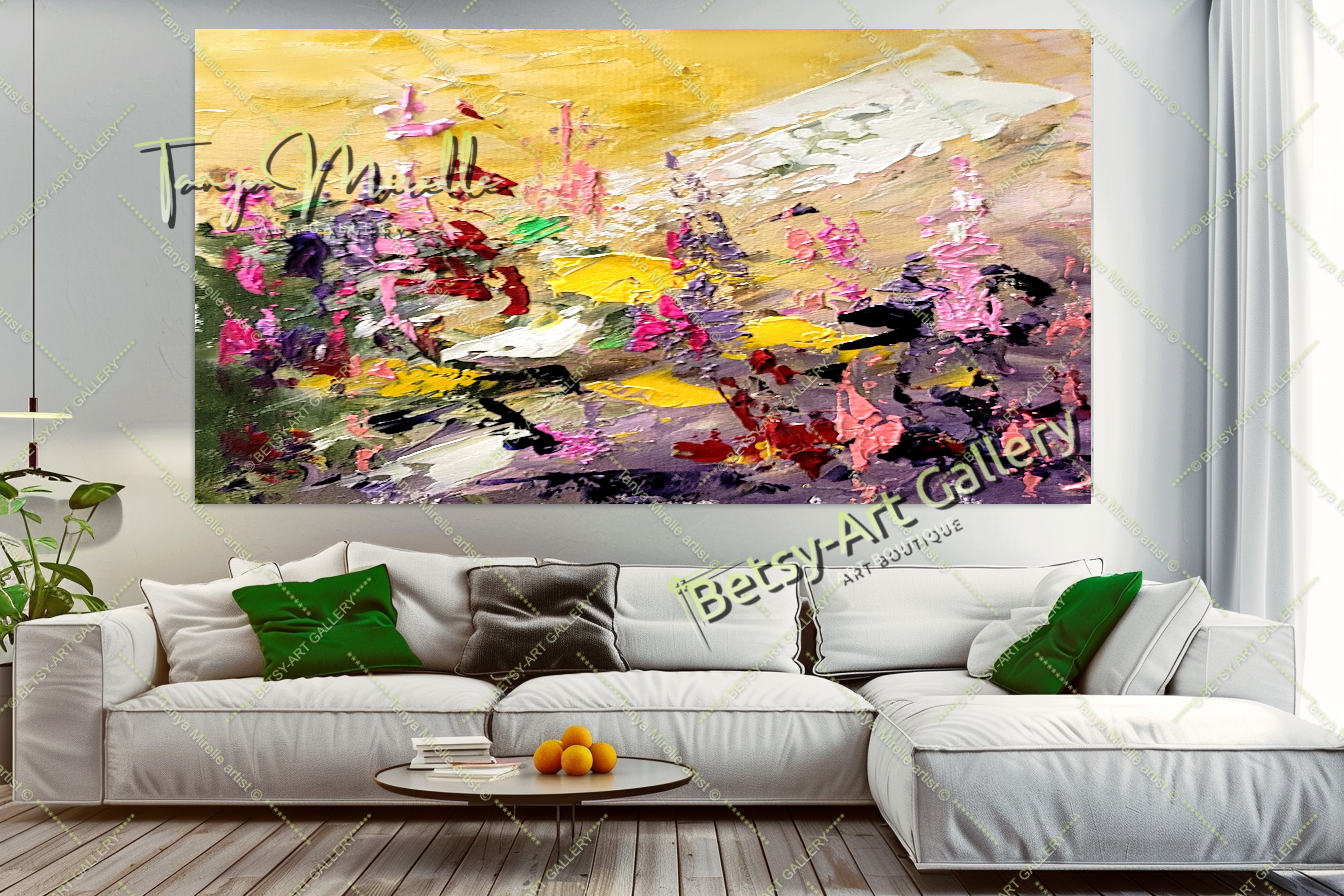 EXTRA LARGE Peinture à l’huile d’empâtement sur toile / Pas de cadre