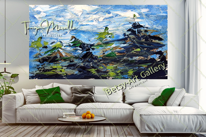{{ product.title }} canvas artwork by Tanya Mirelle – modern wall decor – original artwork for home, living room, office, or gallery
