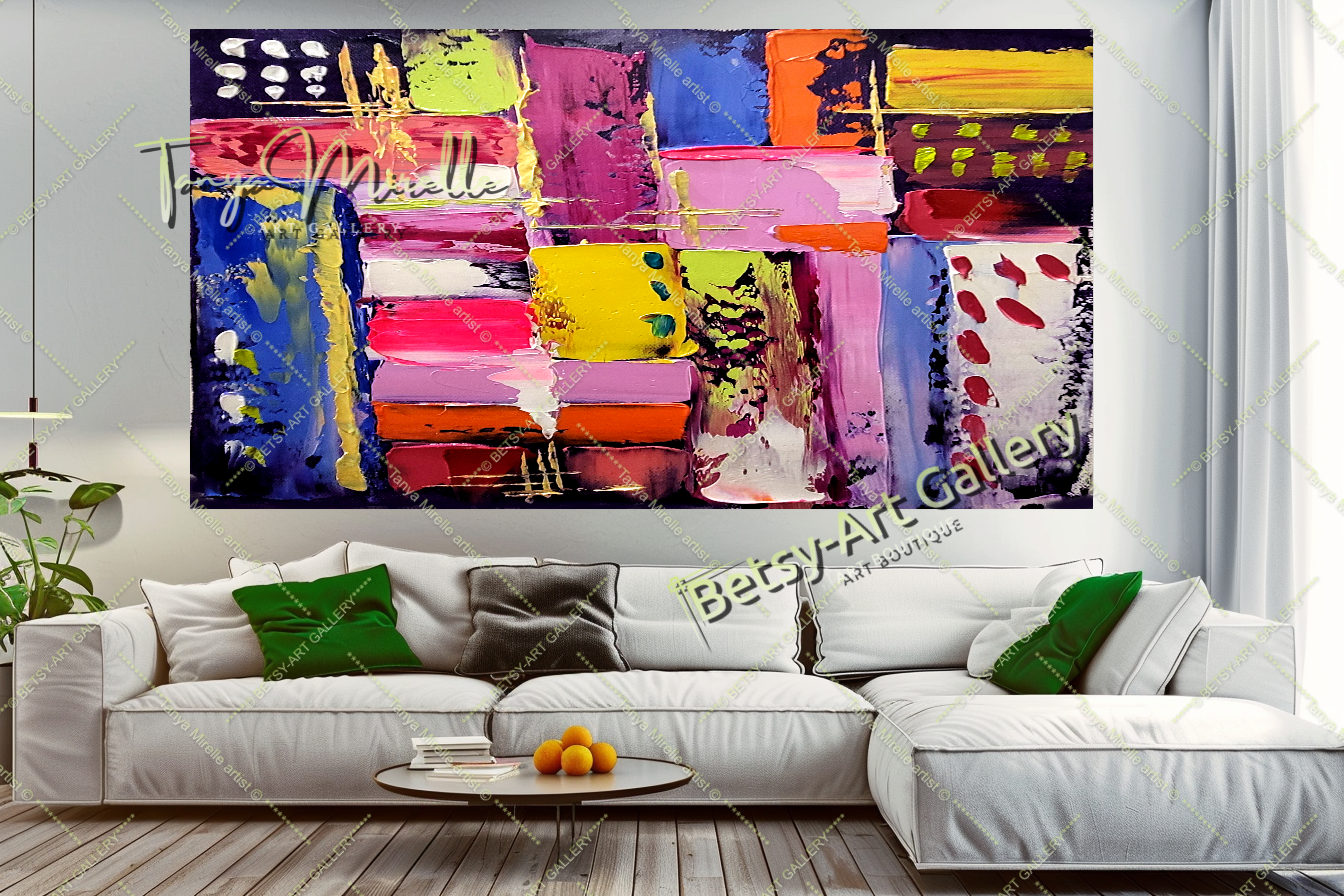 {{ product.title }} canvas artwork by Tanya Mirelle – modern wall decor – original artwork for home, living room, office, or gallery