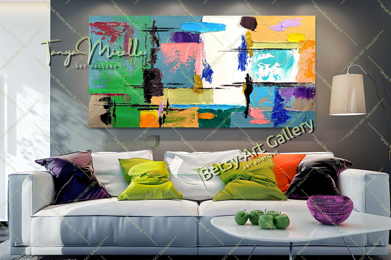 {{ product.title }} canvas artwork by Tanya Mirelle – modern wall decor – original artwork for home, living room, office, or gallery