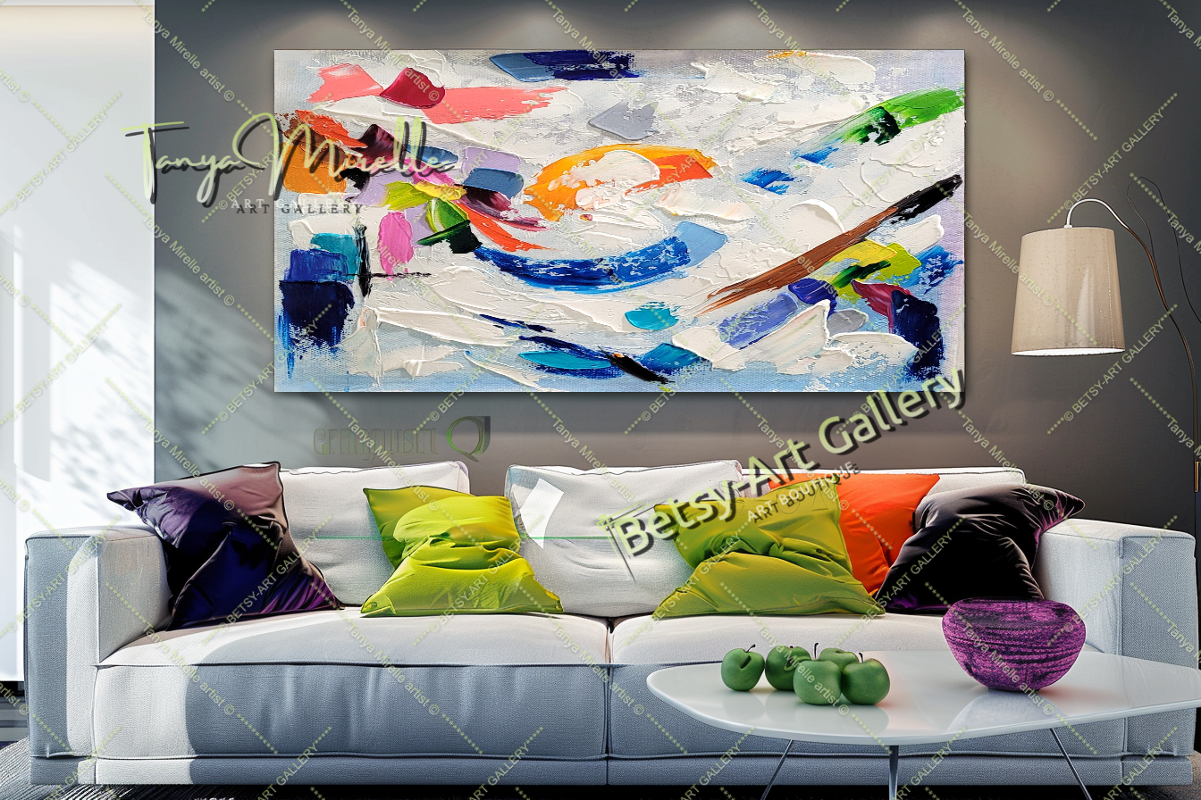 {{ product.title }} canvas artwork by Tanya Mirelle – modern wall decor – original artwork for home, living room, office, or gallery