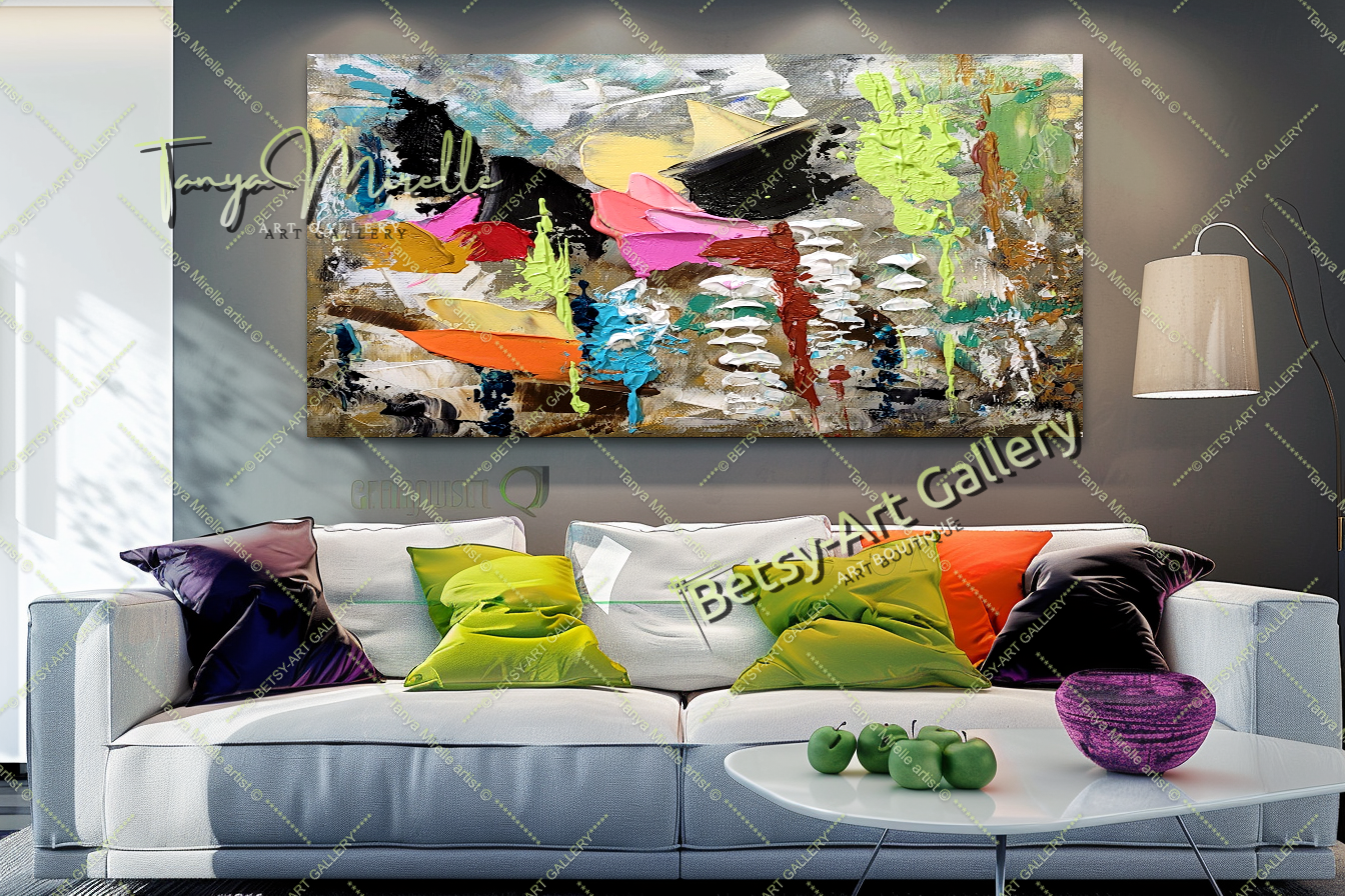 {{ product.title }} canvas artwork by Tanya Mirelle – modern wall decor – original artwork for home, living room, office, or gallery