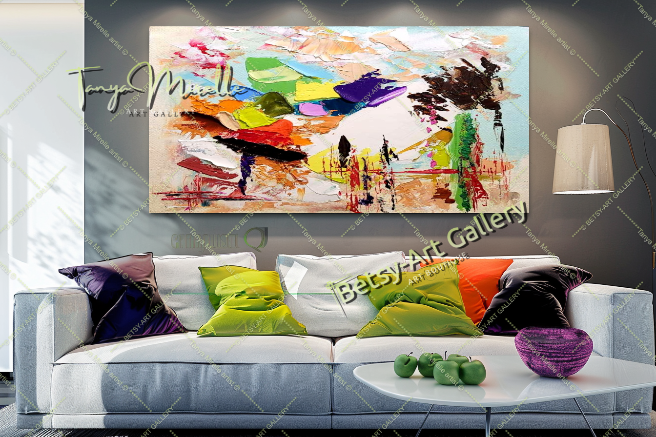 {{ product.title }} canvas artwork by Tanya Mirelle – modern wall decor – original artwork for home, living room, office, or gallery