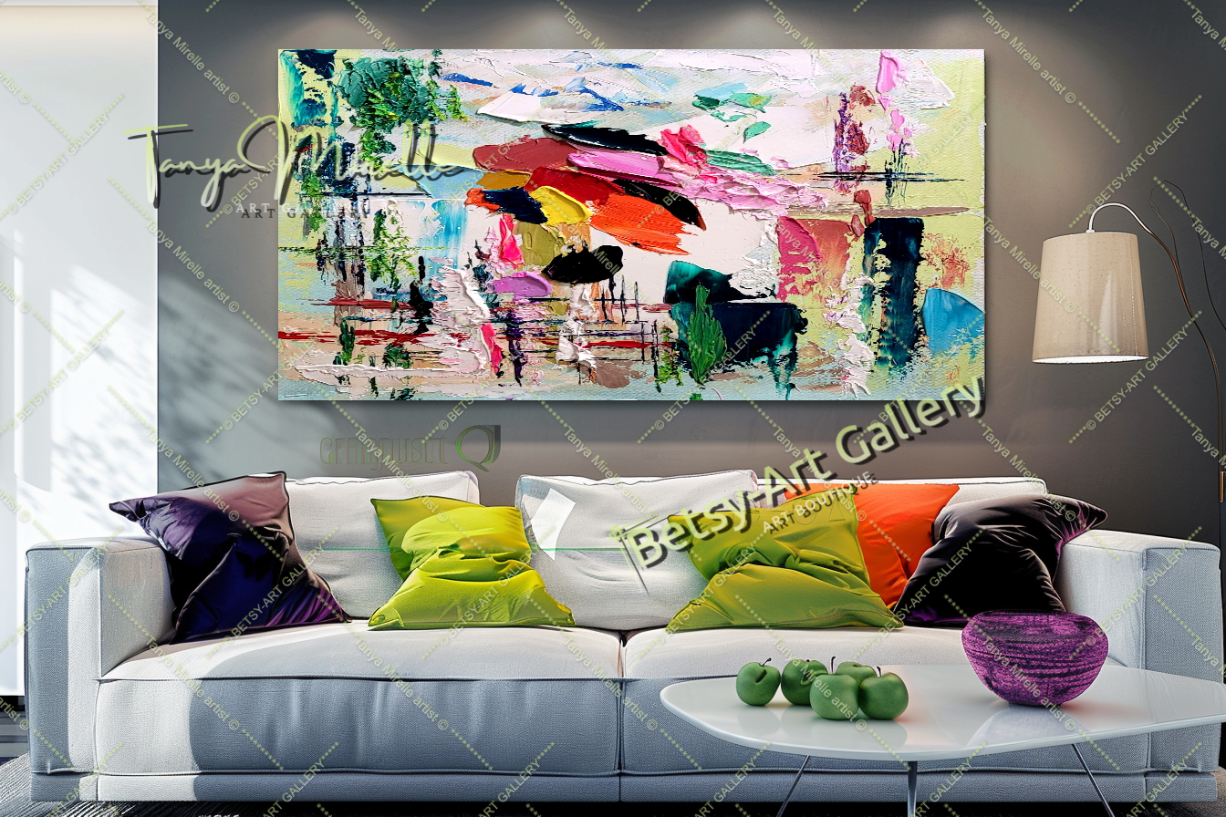 {{ product.title }} canvas artwork by Tanya Mirelle – modern wall decor – original artwork for home, living room, office, or gallery