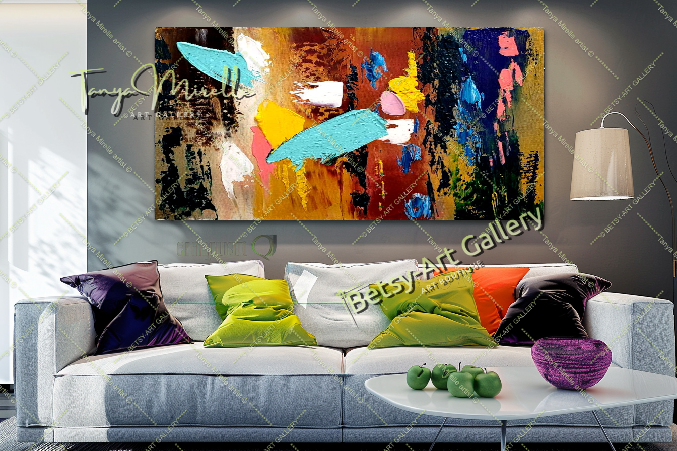 {{ product.title }} canvas artwork by Tanya Mirelle – modern wall decor – original artwork for home, living room, office, or gallery