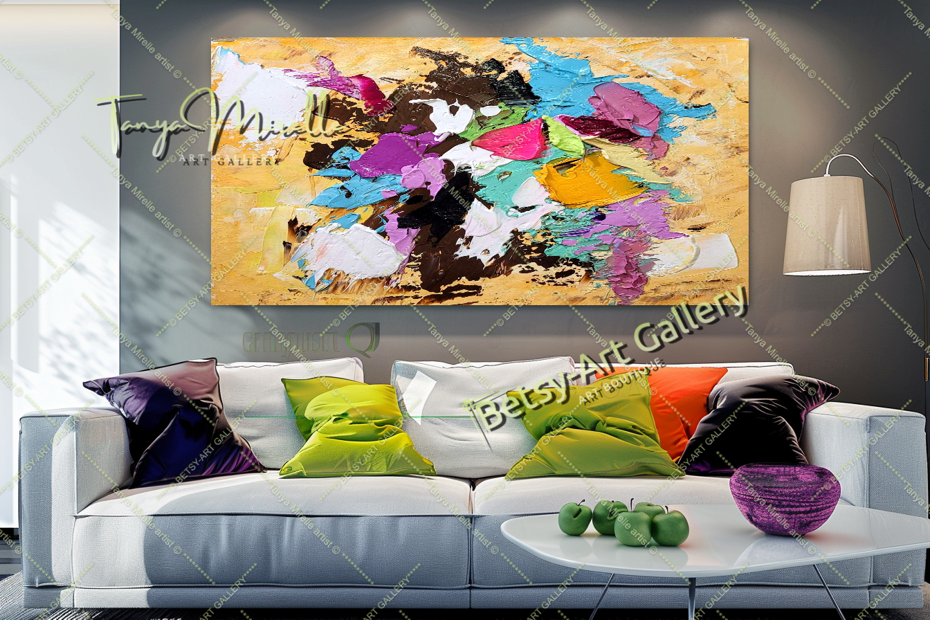{{ product.title }} canvas artwork by Tanya Mirelle – modern wall decor – original artwork for home, living room, office, or gallery
