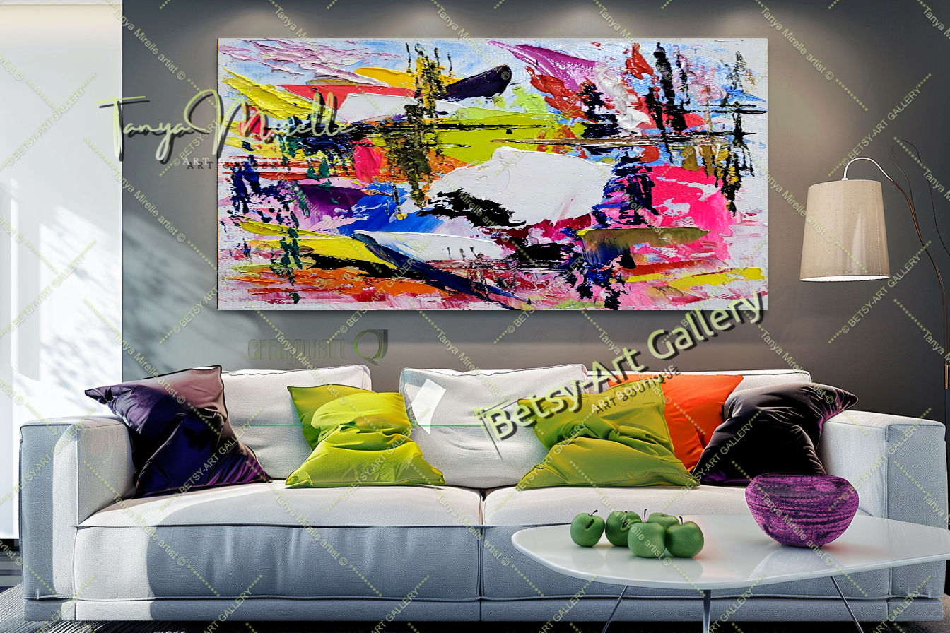 {{ product.title }} canvas artwork by Tanya Mirelle – modern wall decor – original artwork for home, living room, office, or gallery