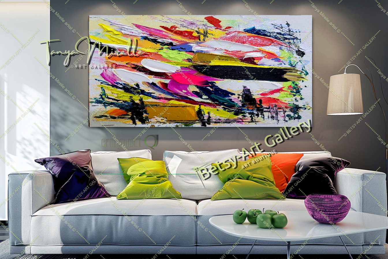 {{ product.title }} canvas artwork by Tanya Mirelle – modern wall decor – original artwork for home, living room, office, or gallery