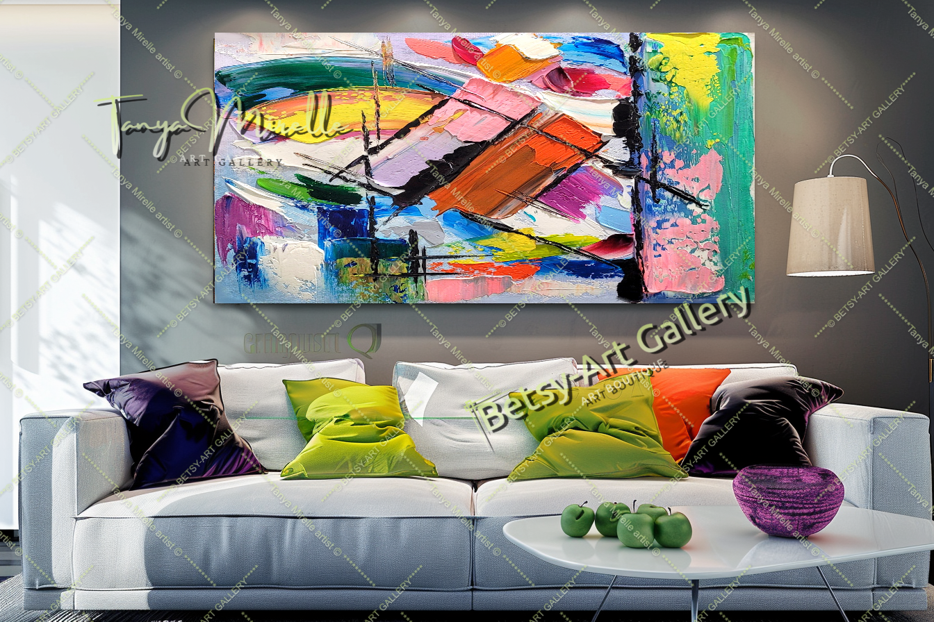 {{ product.title }} canvas artwork by Tanya Mirelle – modern wall decor – original artwork for home, living room, office, or gallery