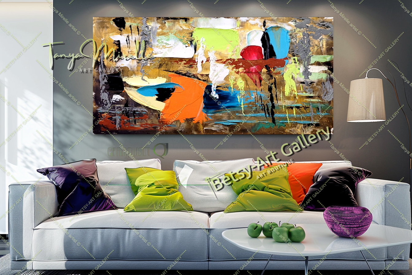 {{ product.title }} canvas artwork by Tanya Mirelle – modern wall decor – original artwork for home, living room, office, or gallery