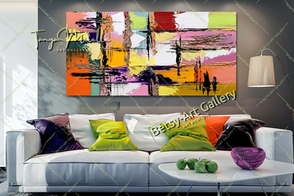 {{ product.title }} canvas artwork by Tanya Mirelle – modern wall decor – original artwork for home, living room, office, or gallery