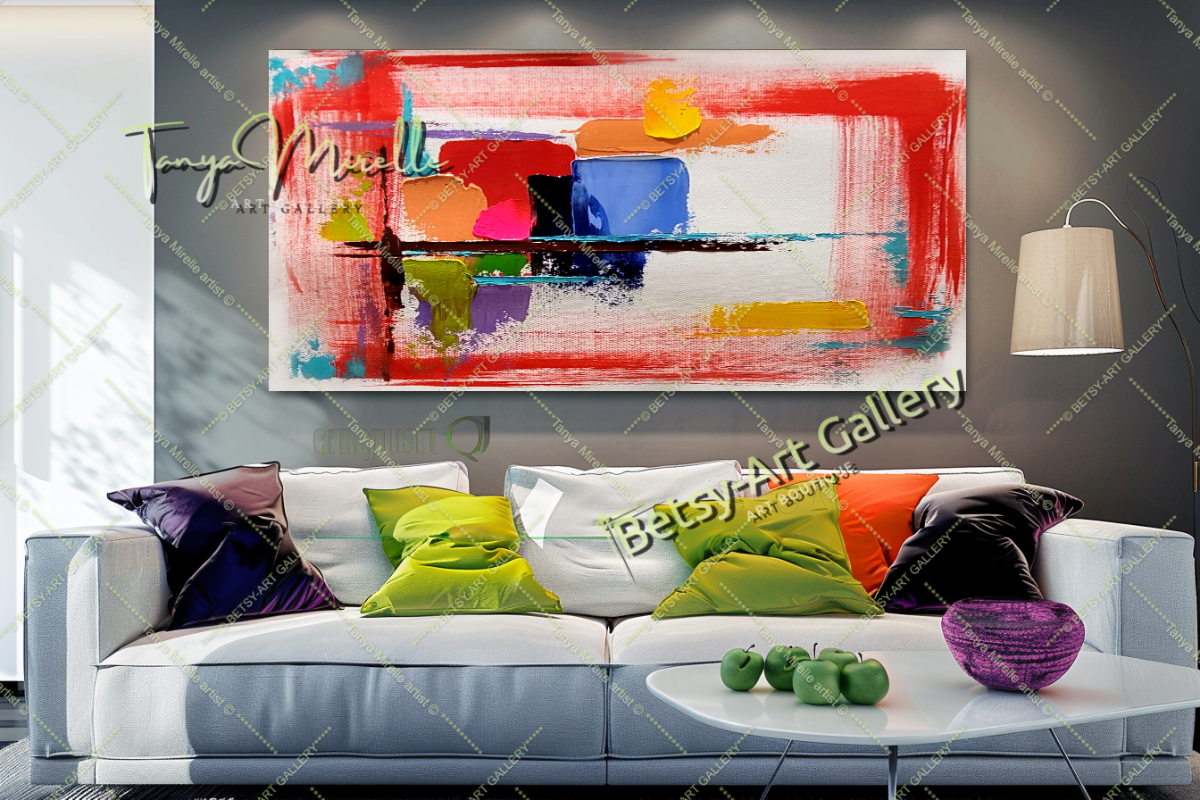 {{ product.title }} canvas artwork by Tanya Mirelle – modern wall decor – original artwork for home, living room, office, or gallery