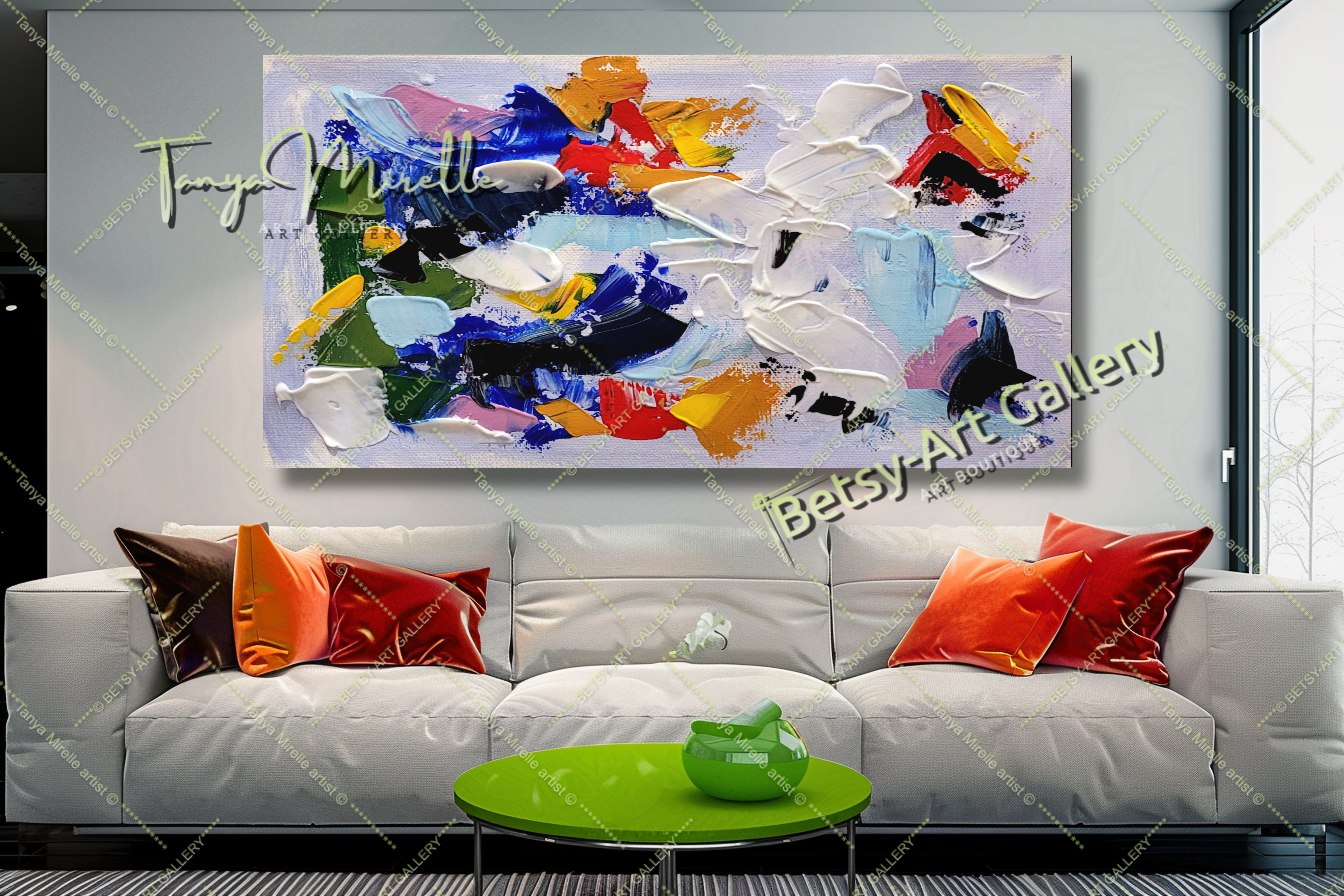 Kaleidoscope of Colors - Impasto Acrylic Painting on Canvas #225