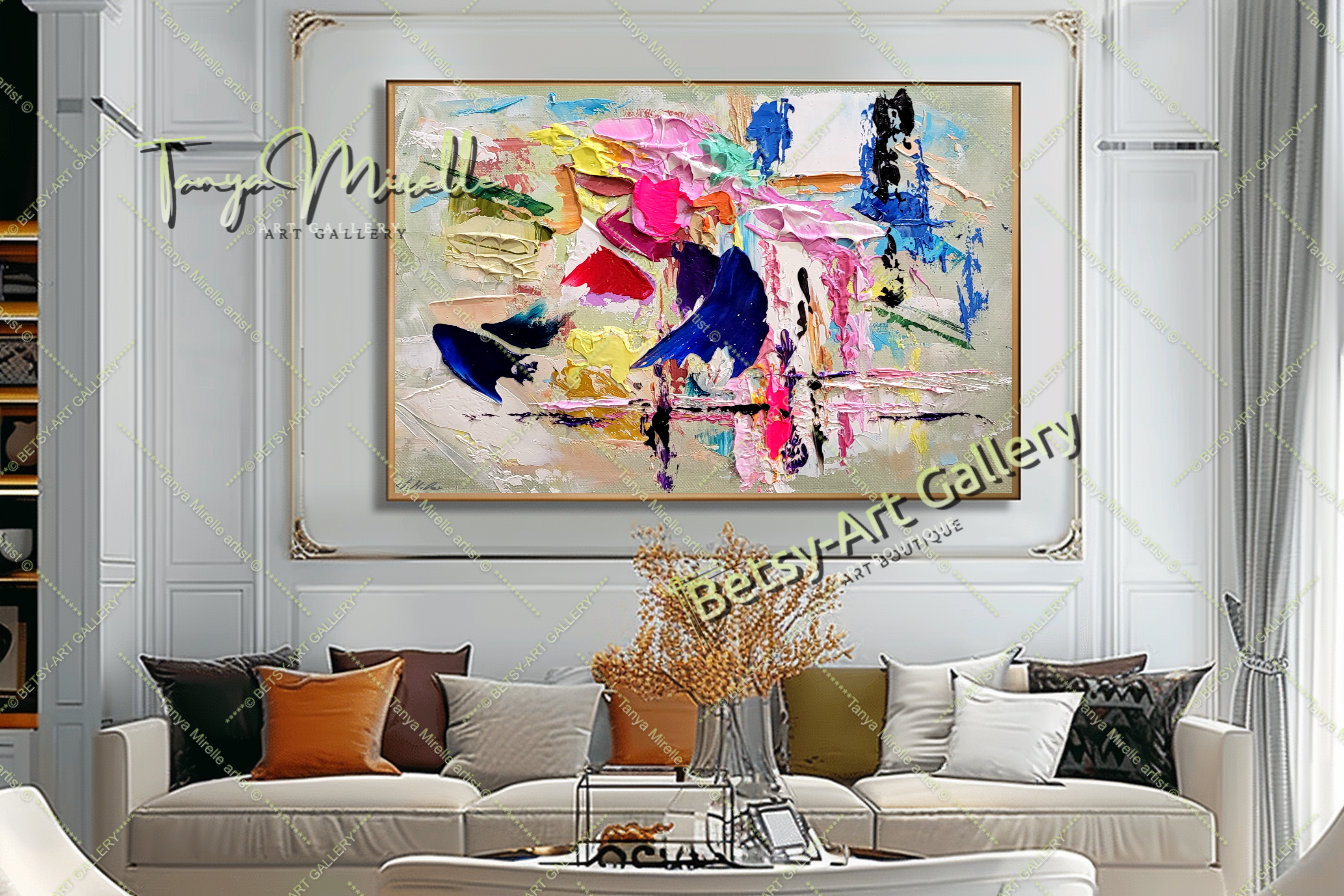 {{ product.title }} canvas artwork by Tanya Mirelle – modern wall decor – original artwork for home, living room, office, or gallery