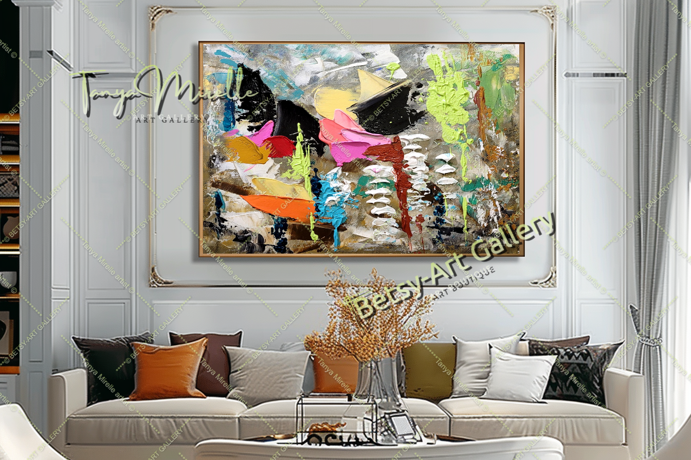 {{ product.title }} canvas artwork by Tanya Mirelle – modern wall decor – original artwork for home, living room, office, or gallery