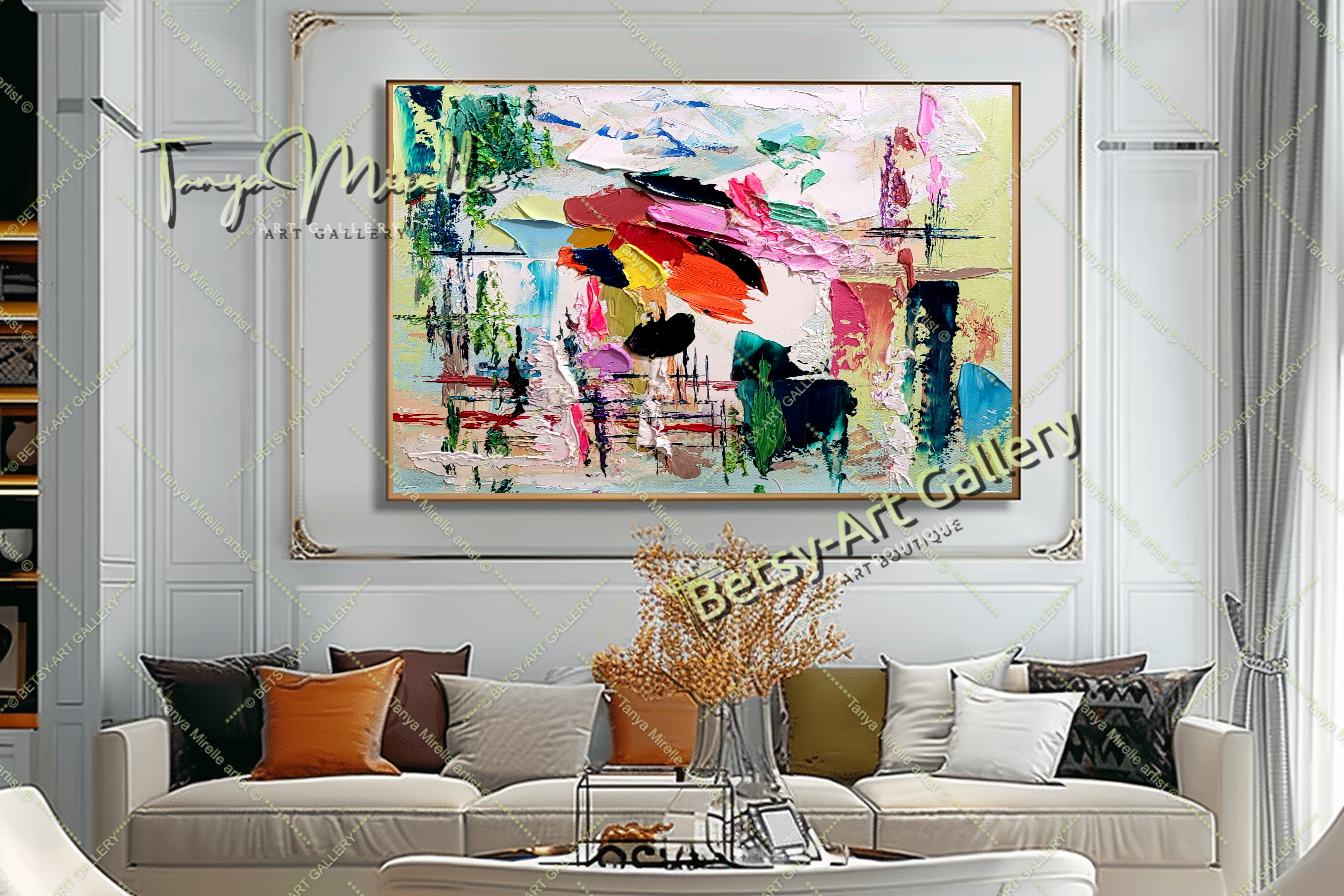 {{ product.title }} canvas artwork by Tanya Mirelle – modern wall decor – original artwork for home, living room, office, or gallery