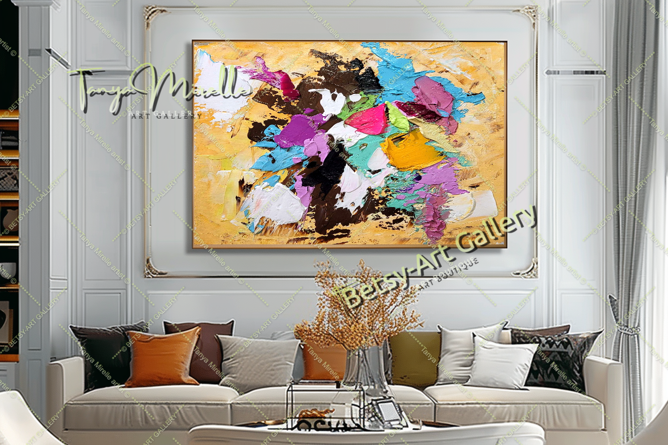 {{ product.title }} canvas artwork by Tanya Mirelle – modern wall decor – original artwork for home, living room, office, or gallery