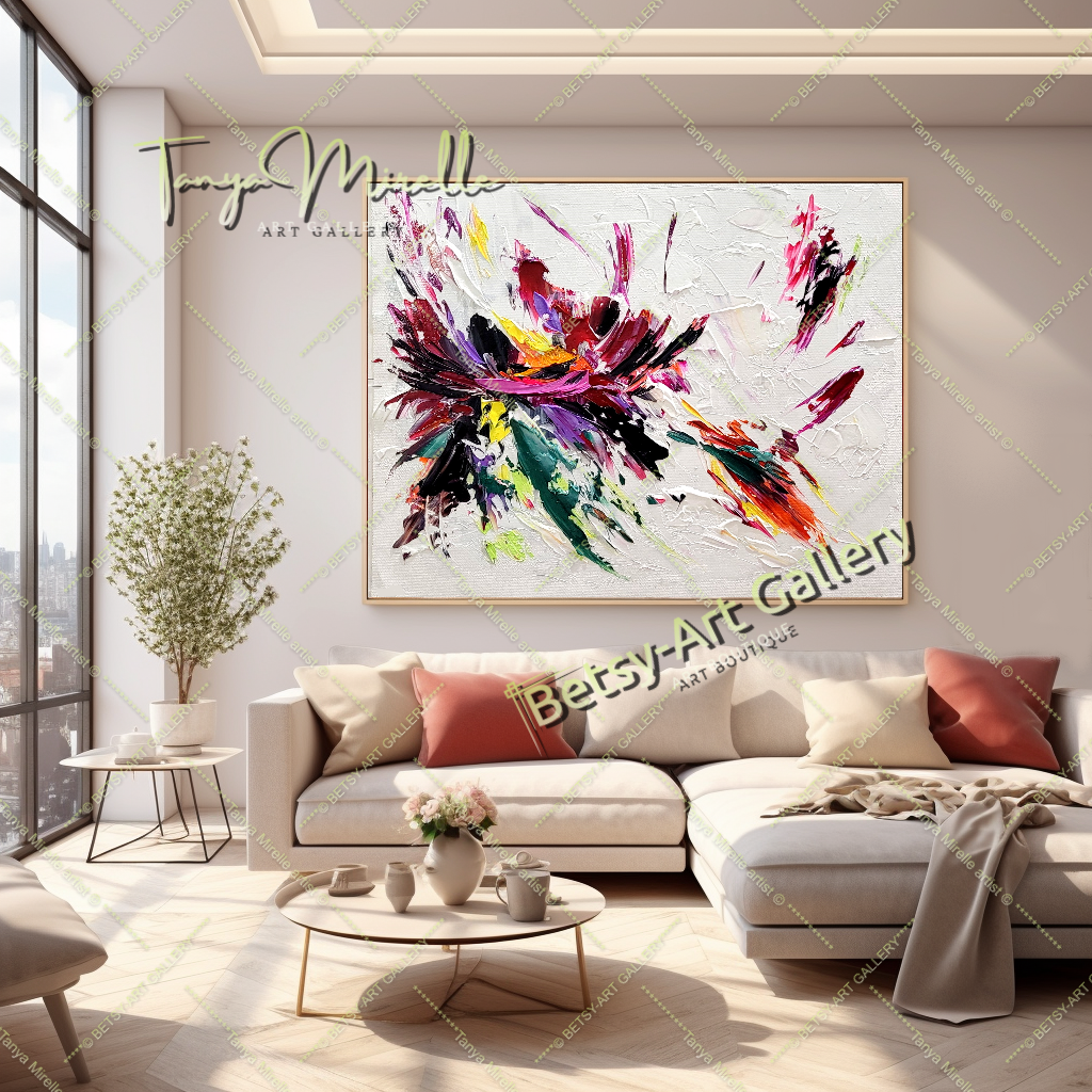 {{ product.title }} canvas artwork by Tanya Mirelle – modern wall decor – original artwork for home, living room, office, or gallery
