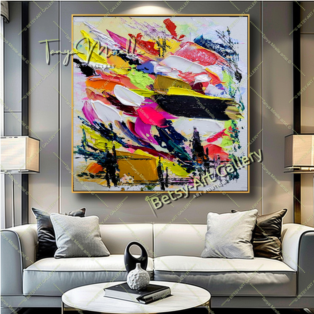 {{ product.title }} canvas artwork by Tanya Mirelle – modern wall decor – original artwork for home, living room, office, or gallery