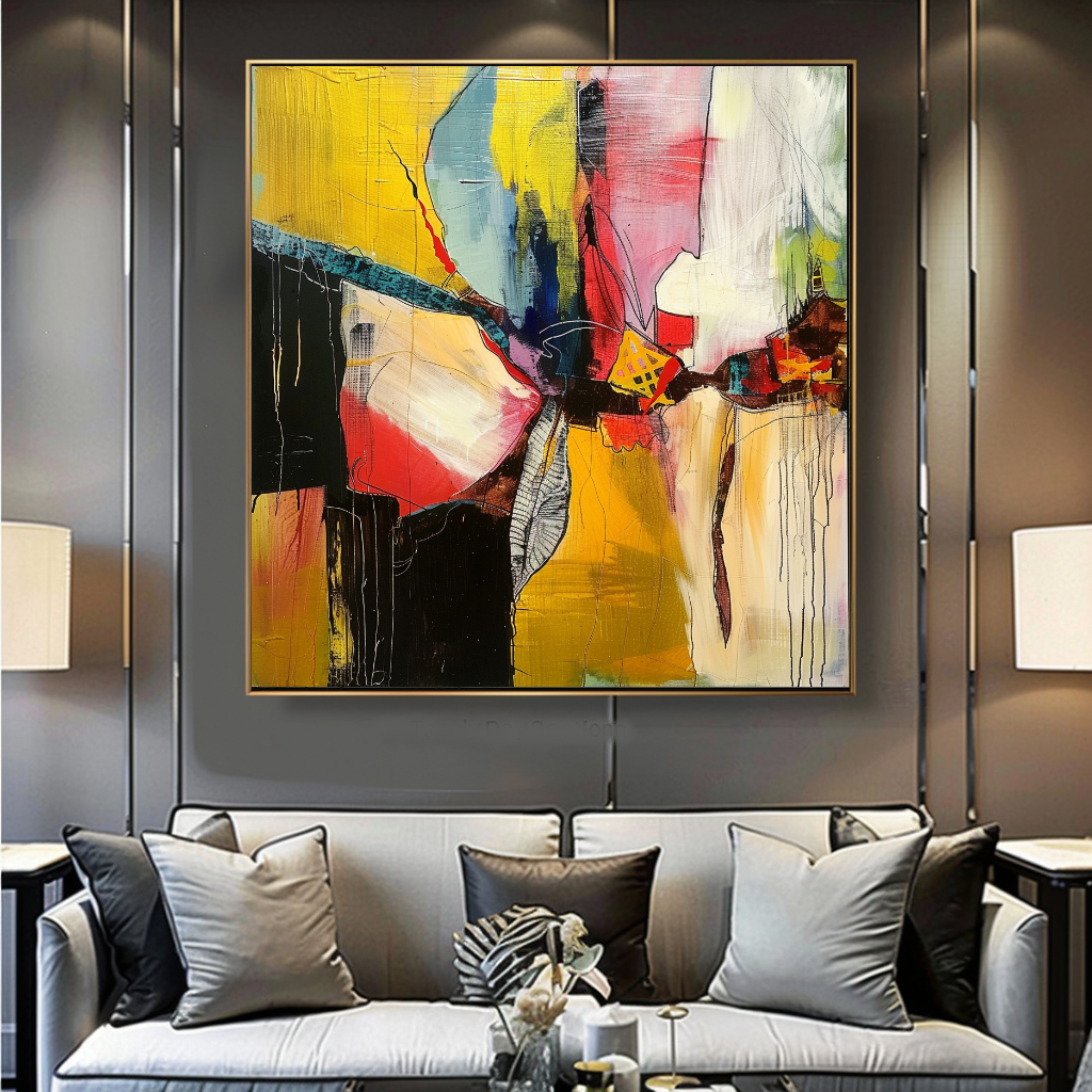 Bold Abstract Impasto Oil Painting – Modern Textured Canvas Art for Living Room – Large – Oil on Canvas – {{ product.title }} canvas artwork by Tanya Mirelle – modern wall decor – original artwork for home, living room, office, or gallery – original artwork by BETSY-ART GALLERY