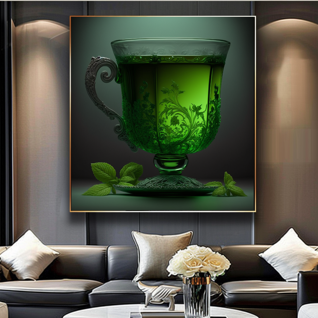 Green Tea and Popcorn Wall Art Print