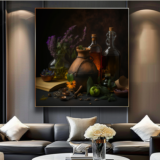 Modern Still Life Artwork, Café Dining Wall Art