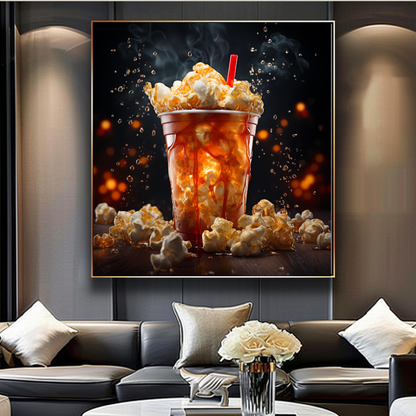 Green Tea and Popcorn Wall Art Print