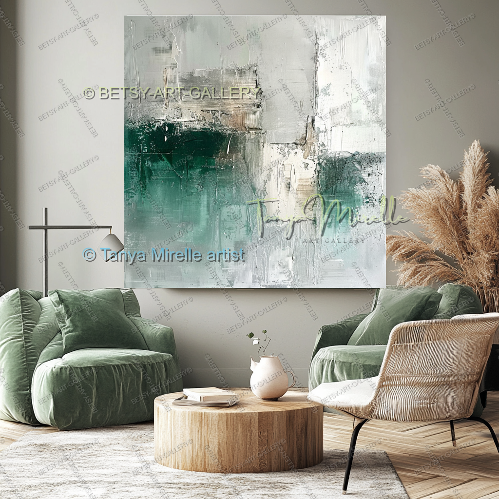 Organic Minimalist Abstract - Large Neutral Canvas for Living Room
