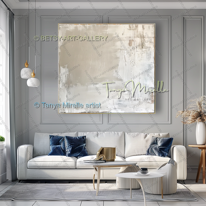 Warm Minimalism - Luxury Neutral Wall Art for Living Room