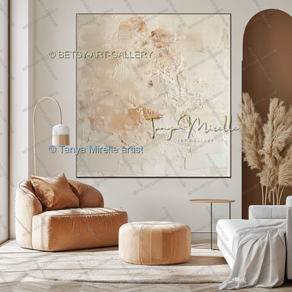 Warm Light Abstract - Minimalist Modern Wall Art in Warm Neutral Tones