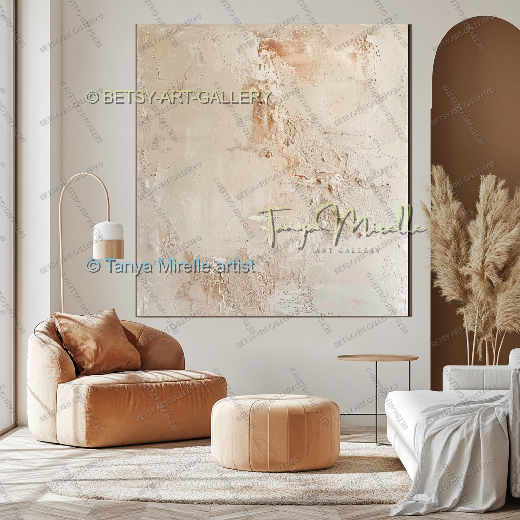 Warm Light Abstract - Minimalist Modern Wall Art in Warm Neutral Tones