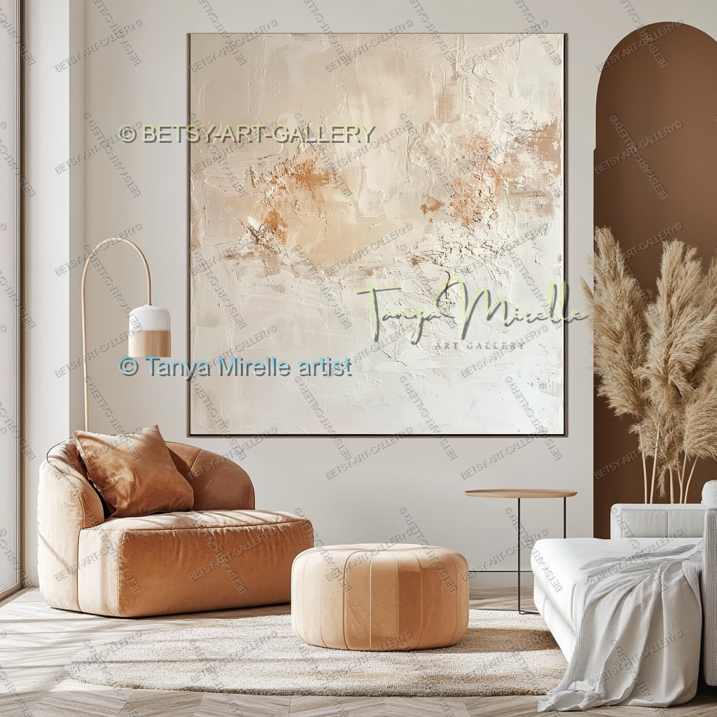 Warm Light Abstract - Minimalist Modern Wall Art in Warm Neutral Tones