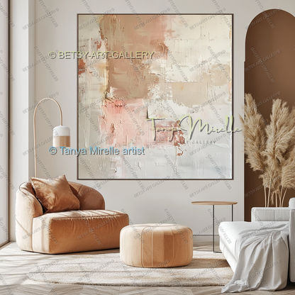 Warm Light Abstract - Minimalist Modern Wall Art in Warm Neutral Tones
