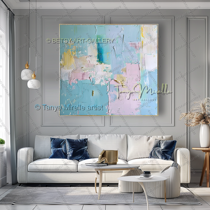 Quiet Expression – Large Impasto Canvas Art for Modern Interiors