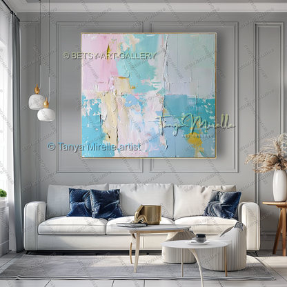 Quiet Expression – Large Impasto Canvas Art for Modern Interiors