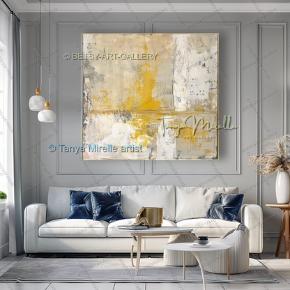 Urban Earth Abstract - ContemporaryTextured Canvas Art for Living Room
