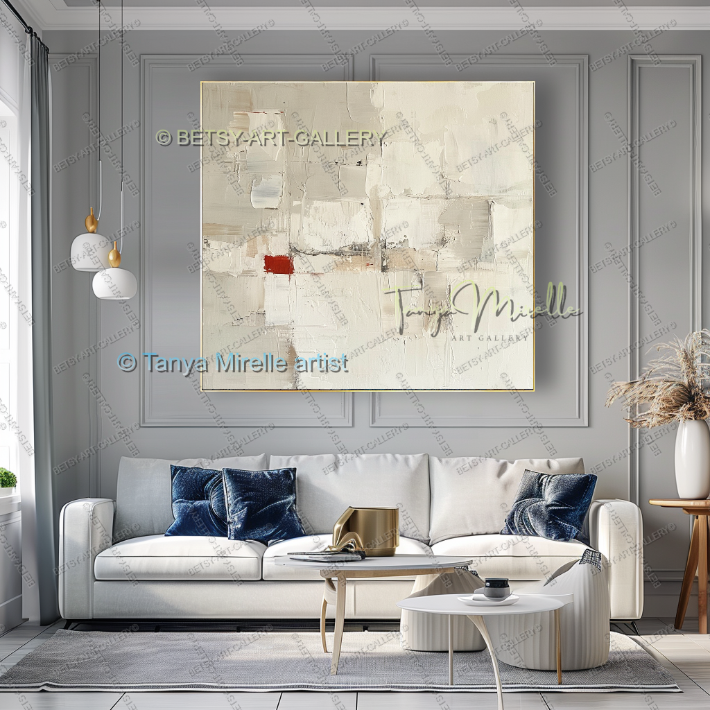 Industrial Copper Luxe - Large Modern Canvas Art for Living Room