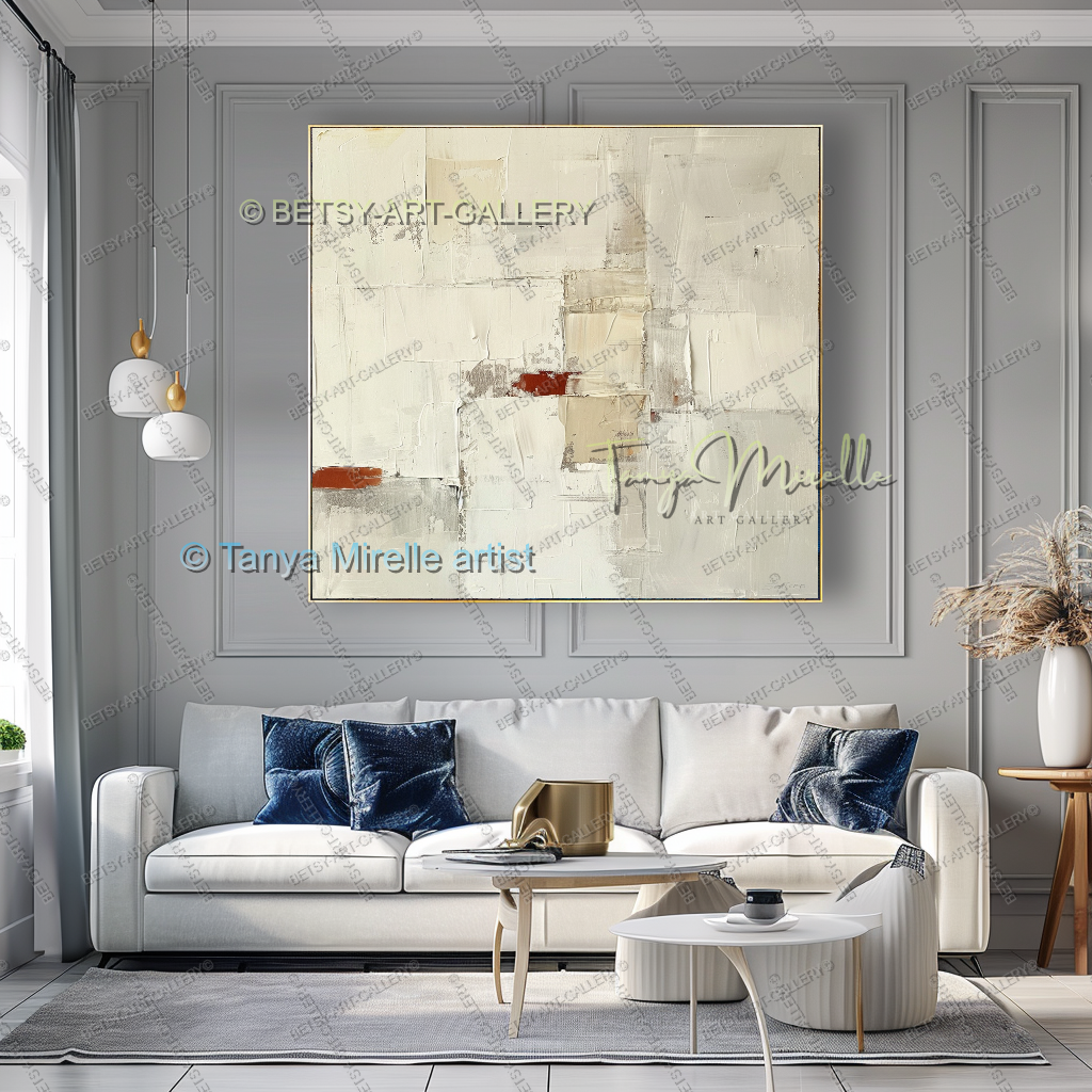 Industrial Copper Luxe - Large Modern Canvas Art for Living Room