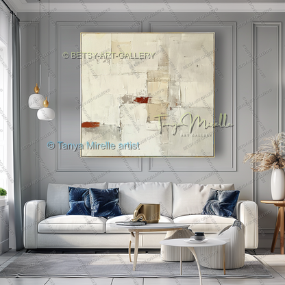 Industrial Copper Luxe - Large Modern Canvas Art for Living Room