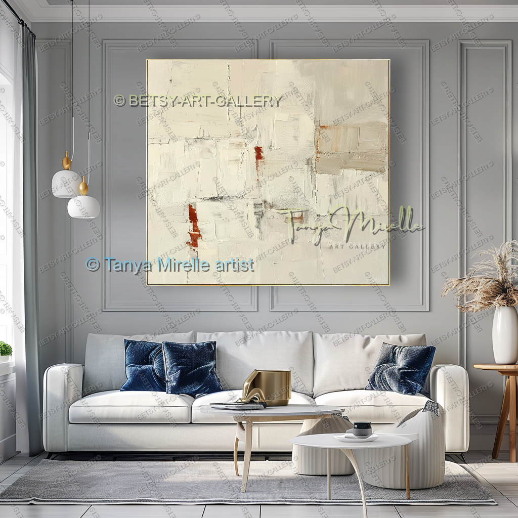 Industrial Copper Luxe - Large Modern Canvas Art for Living Room