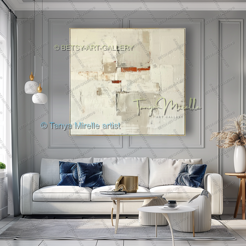 Industrial Copper Luxe - Large Modern Canvas Art for Living Room