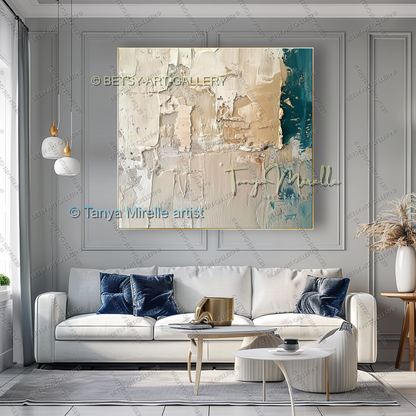 Contemporary Neutral Canvas Art - Textured Canvas Art for Home or Office