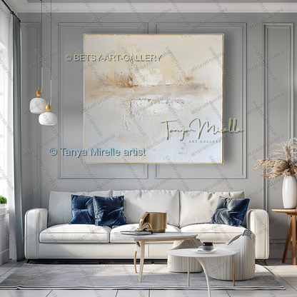 Light & Texture Abstract – Large Expressive Canvas Wall Art