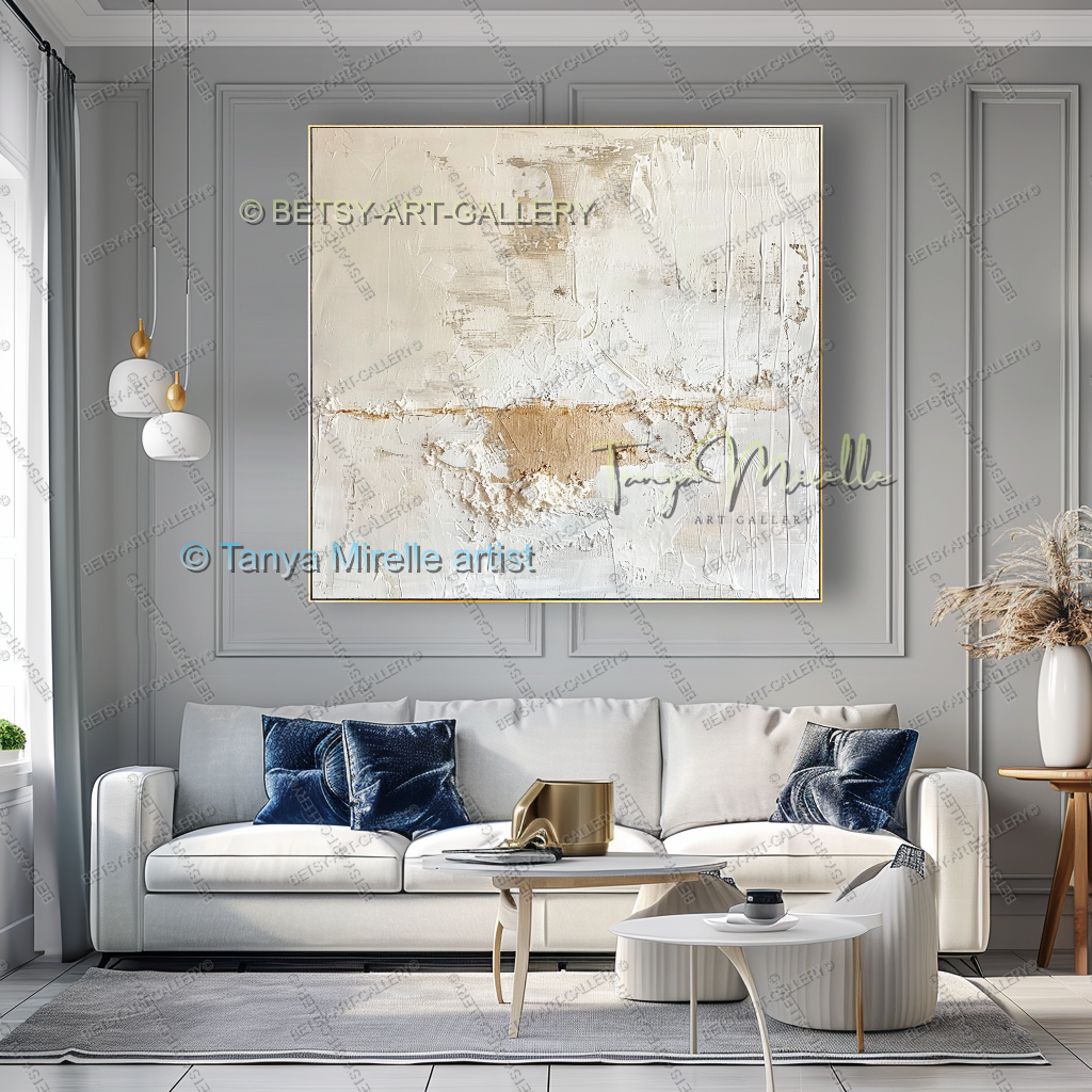 Scandinavian Abstract Art – Large Textured Canvas Artwork