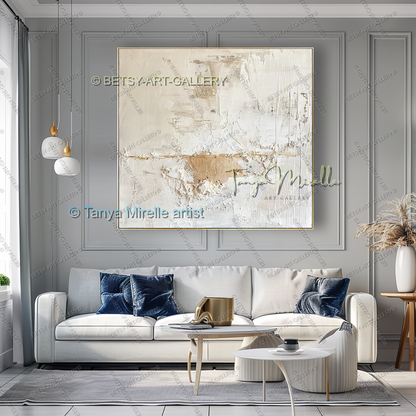 Scandinavian Abstract Art – Large Textured Canvas Artwork