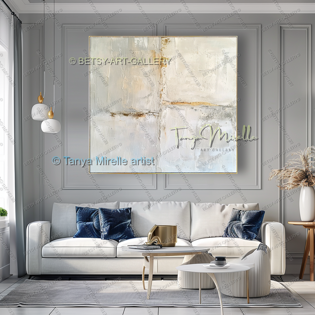 Scandinavian Abstract Art – Large Textured Canvas Artwork
