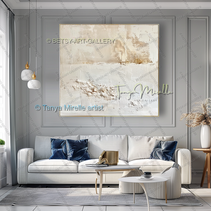 Light & Texture Abstract – Large Expressive Canvas Wall Art